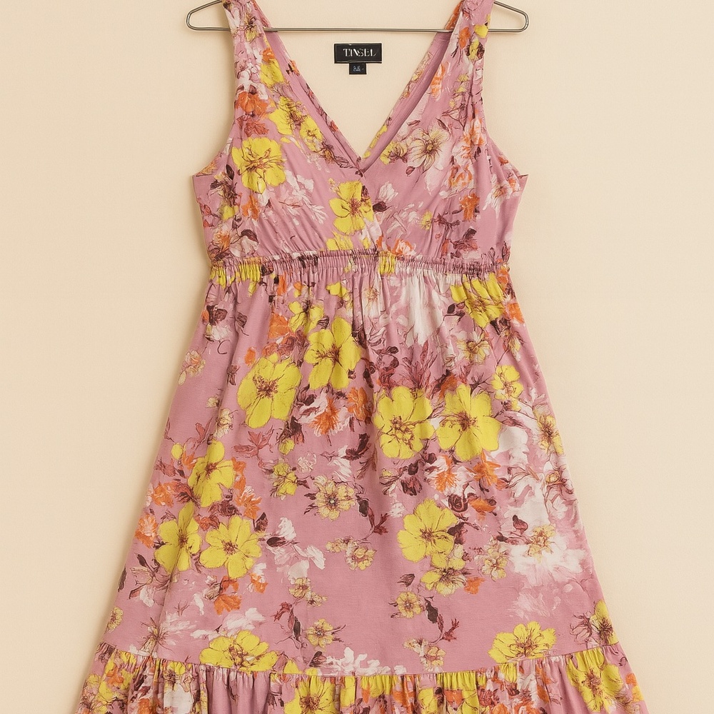 Tinsel Pink Floral Sundress